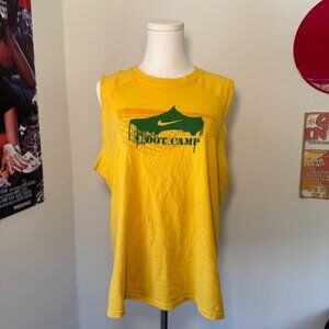 Nike Boot Camp Soccer Yellow and Green Cut Off Tank Top